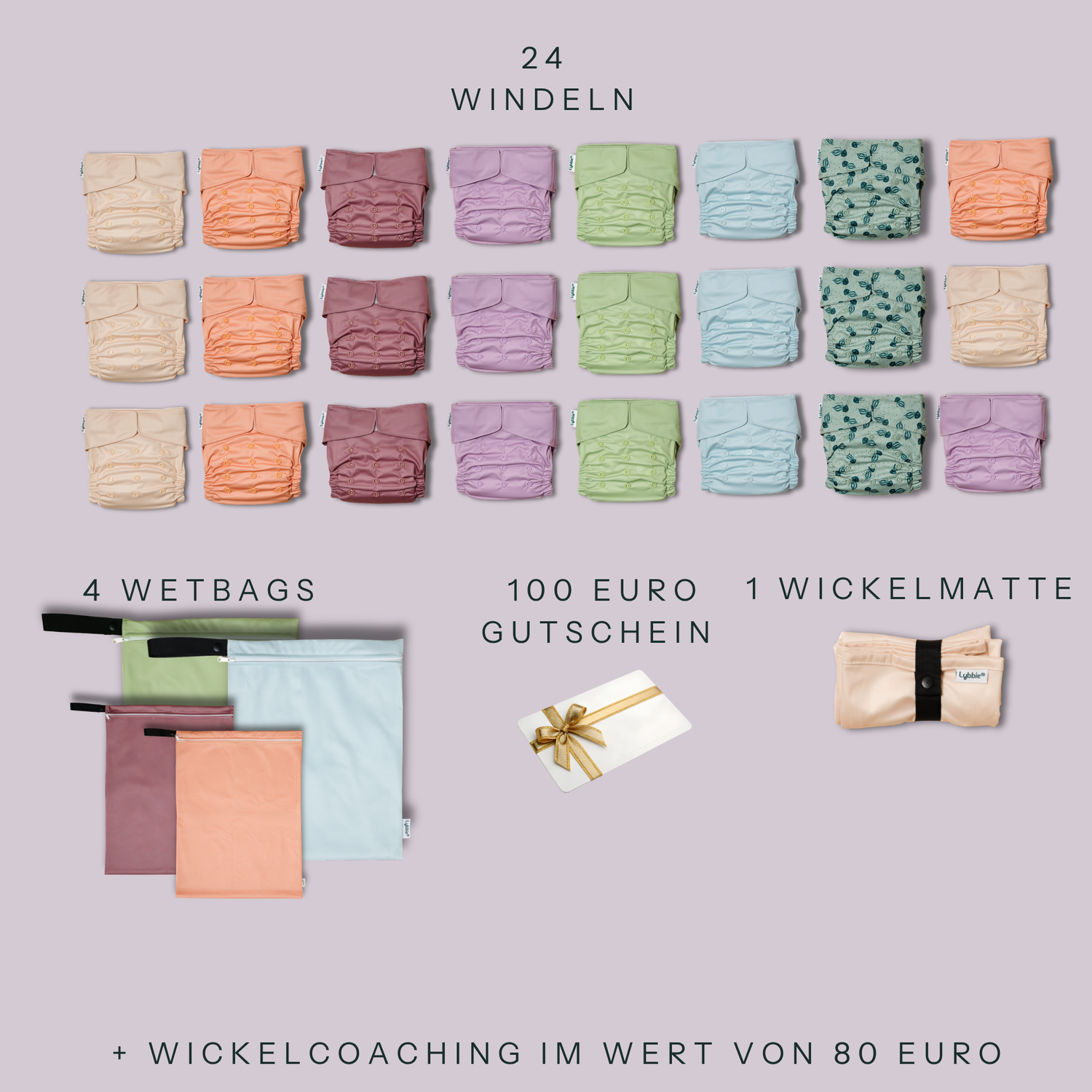 Komfort Set 24 Candy Colors Größe 1