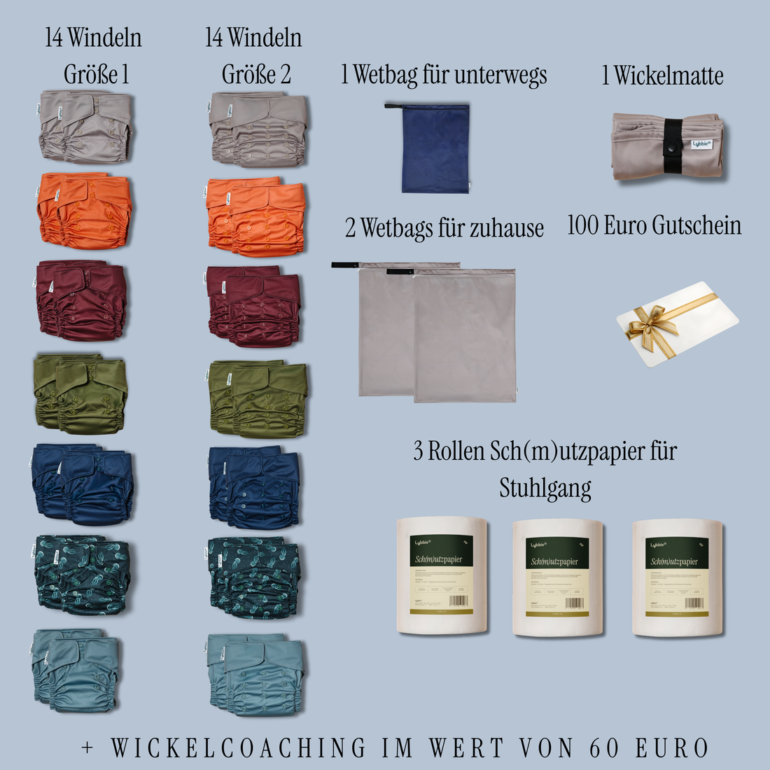 Gesamte Wickelzeit - Bold Basics (28 Windeln)